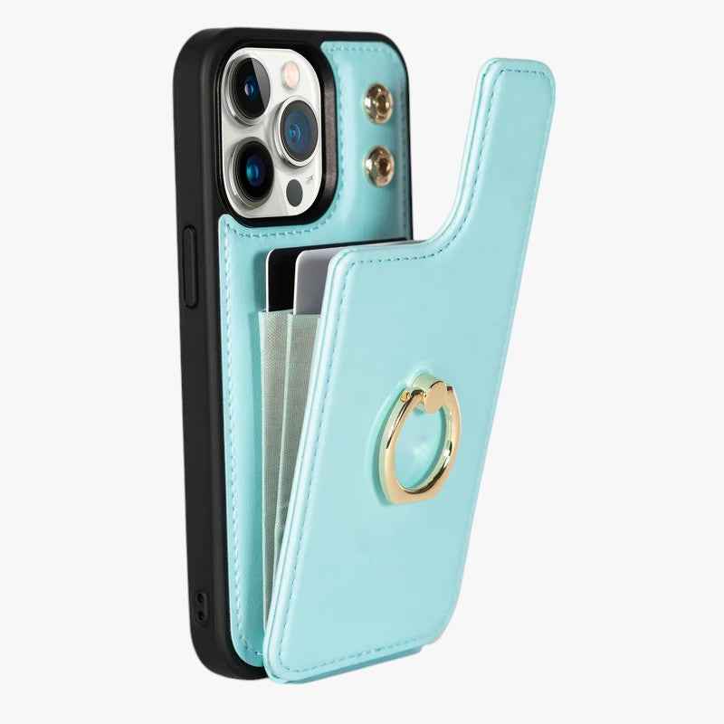 Hoesje iPhone 13 Pro Luxe - Schokbestendig Leer | Elegant Magnetisch Hoesje Zwart