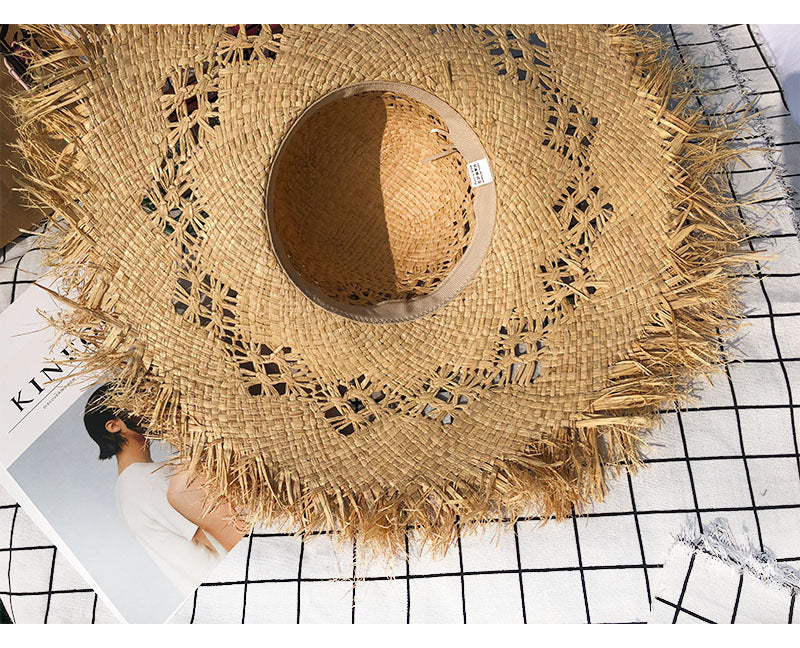 Hat : Hoed Khaki - Lint Floppy Schaduw Panama in van Pantino