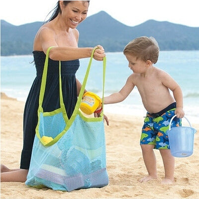 bags : Strandtas met Kinderspeelgoed - Blauw in van Pantino