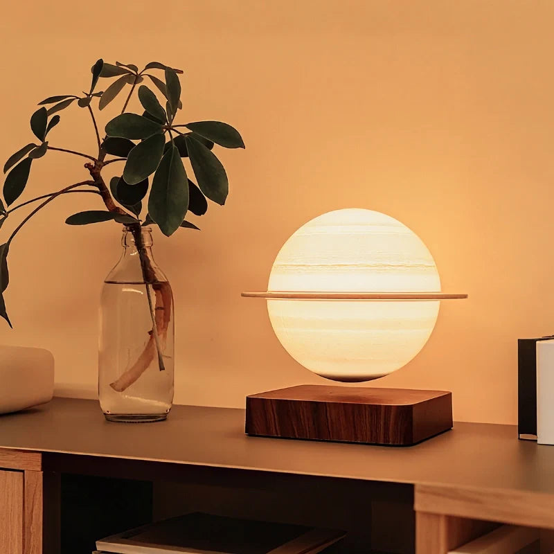 EtherealOrbit Zwevende Lamp – Magnetisch Zwevend Maan & Saturnus Licht
