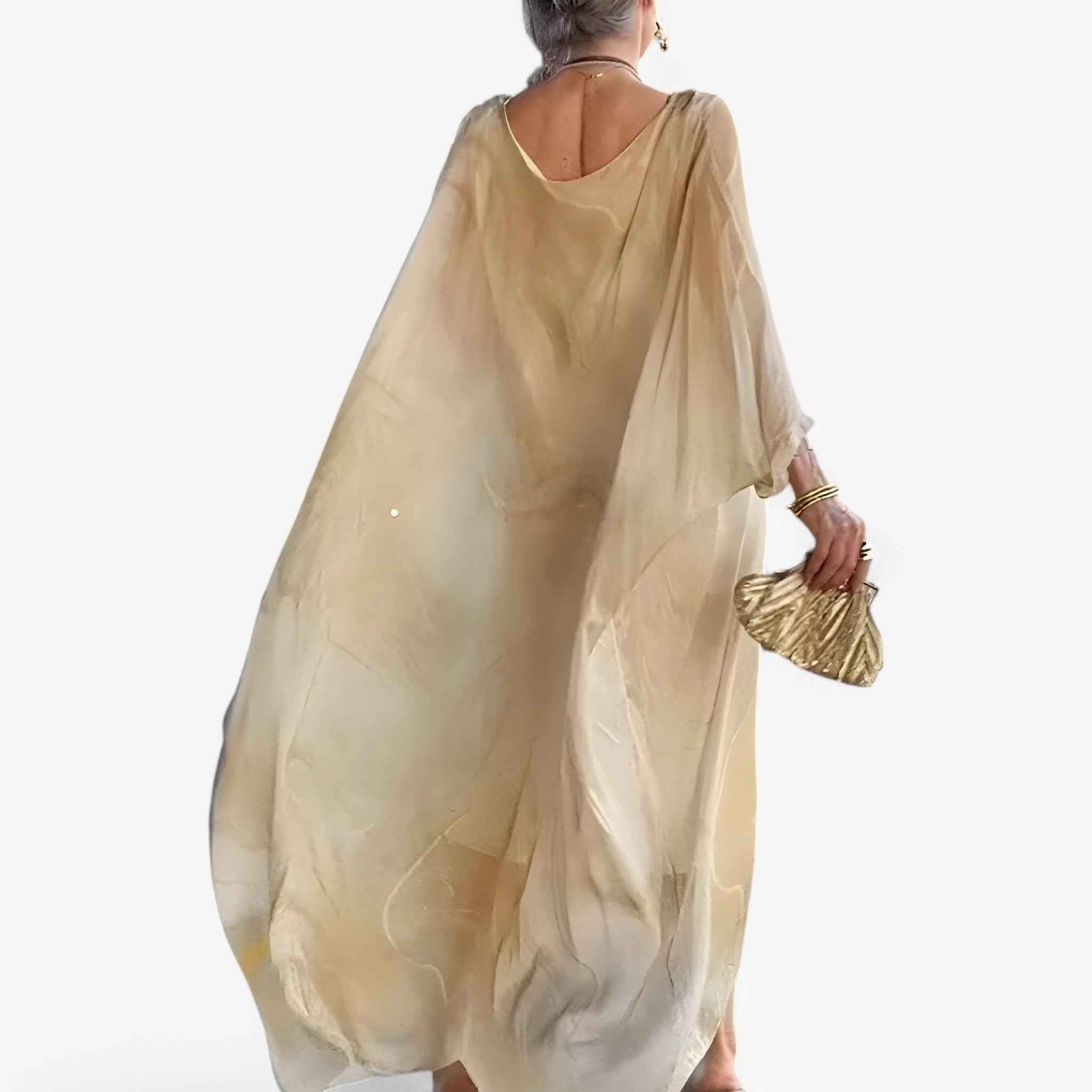Dresses : Maxi Jurk Dames Marmer Effect Elegant - Lange Zomerjurk Uniek in van Pantinoshop