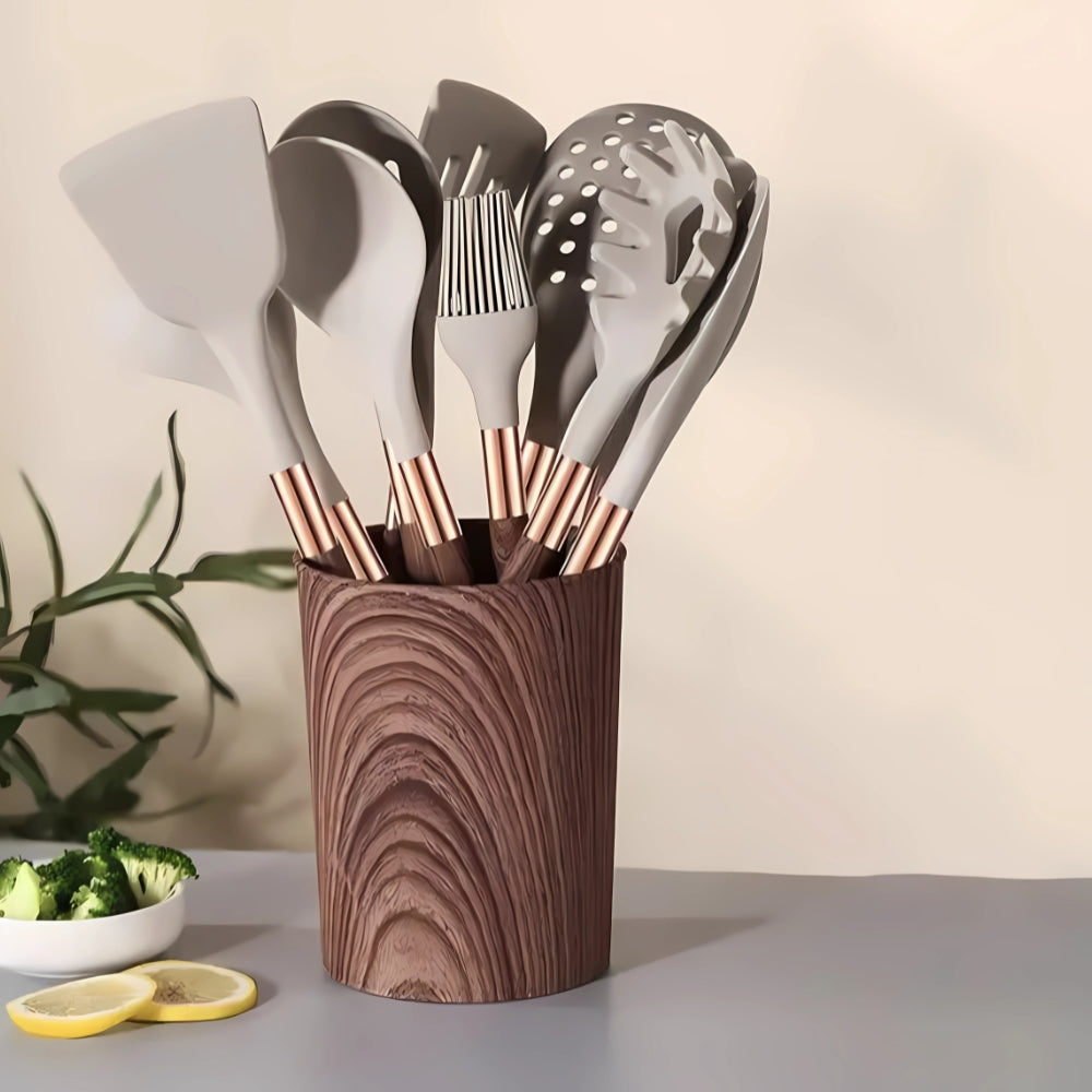 Cooking Utensils : Kookgerei Set Siliconen 10-Delig - Hittebestendig Ergonomisch Handvat Keuken in van Casa & Beyond