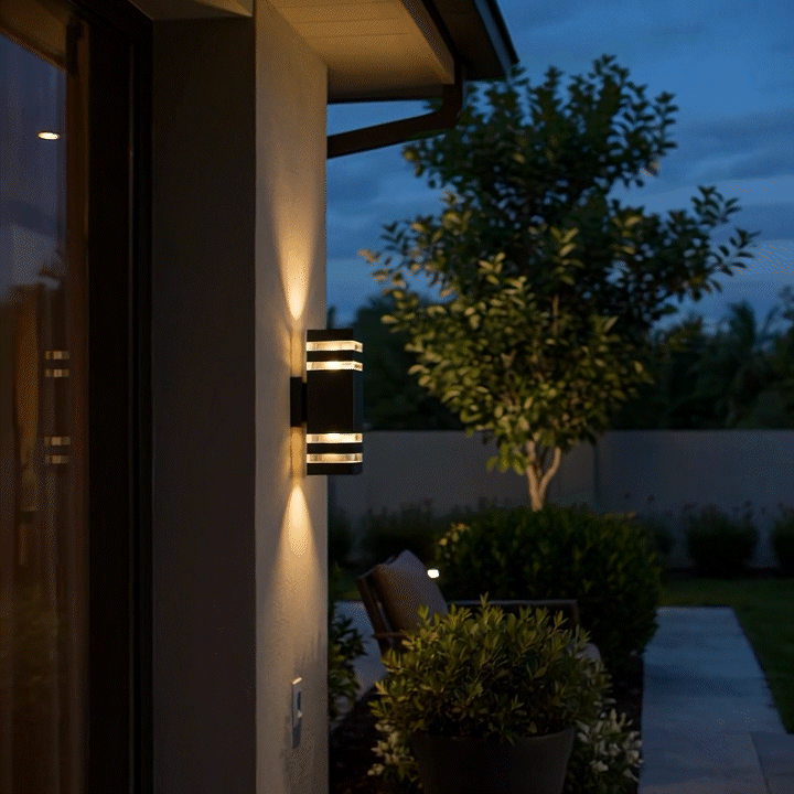 Buiten Wandlamp - 2-Lichts Op/Neer, Aluminium, Warm LED