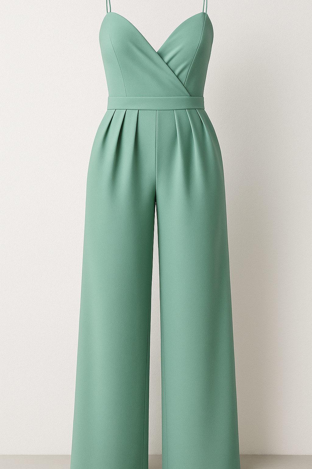Elegant dames jumpsuit met spaghettibandjes en zachte palazzobroek