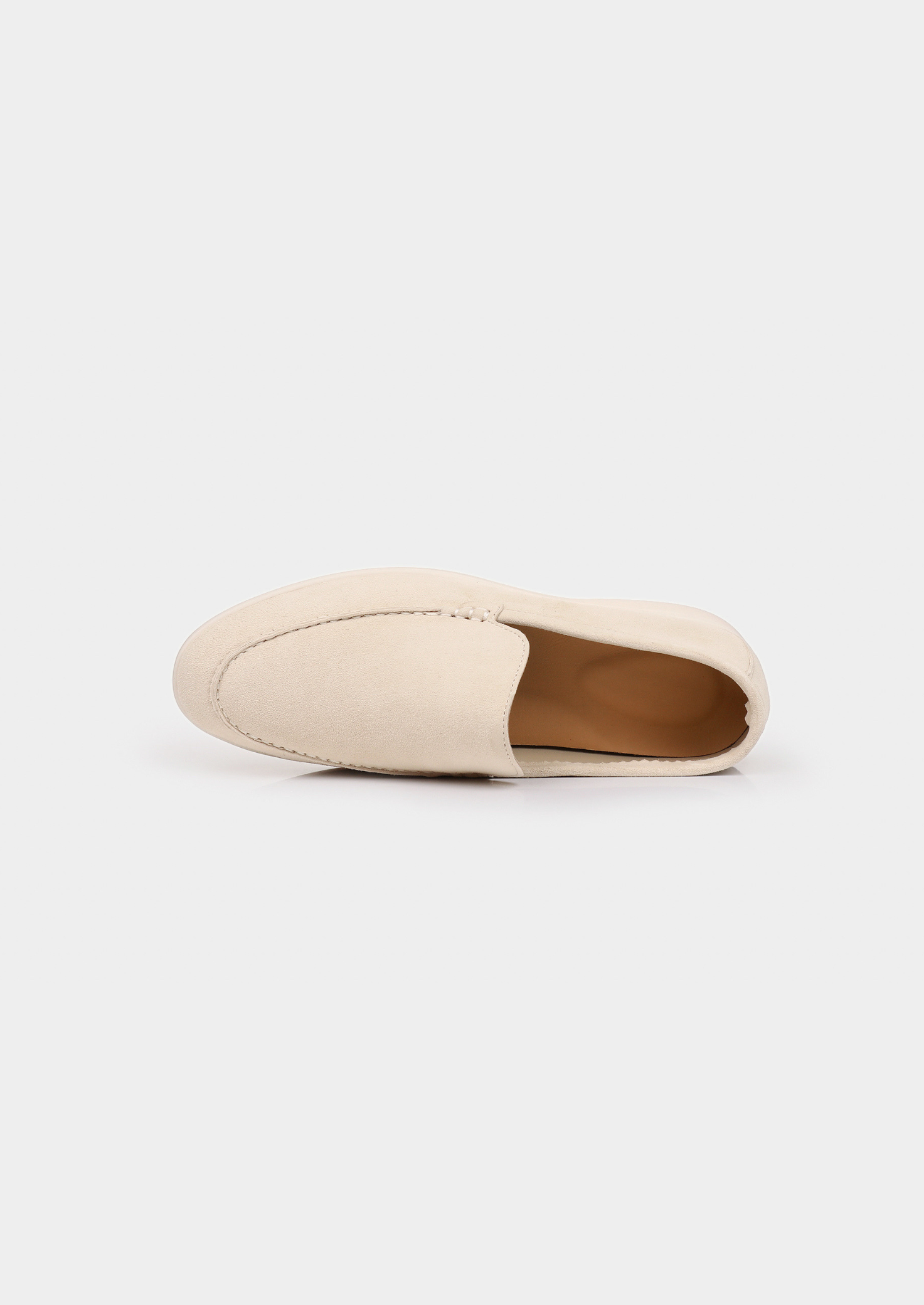 Loafer : Heren Loafer Suède Slip-on Instapper Ivoor in van Beyoda