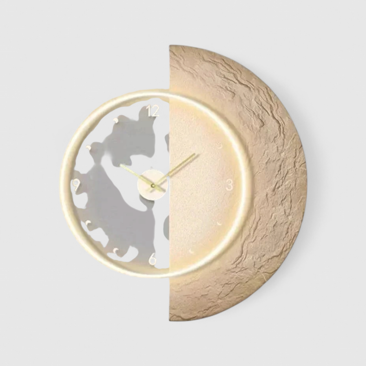 Maanklok Wandklok – Zachte LED-verlichting met Hemels Design