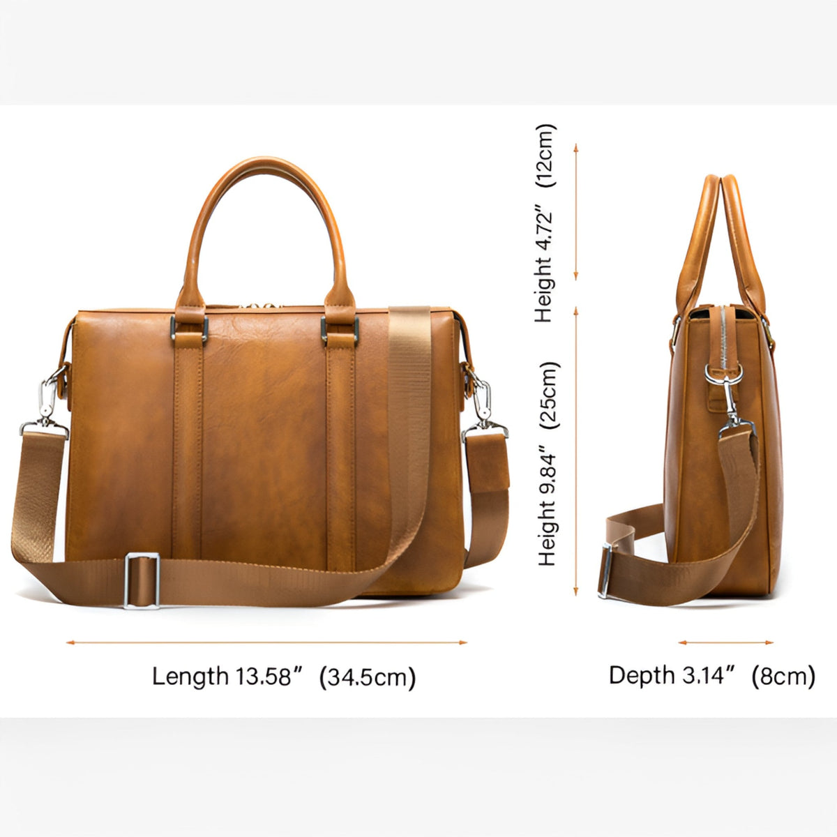 Dames Laptoptas van Echt Zwart Leer met Verstelbare Schouderriem, 15.6 inch