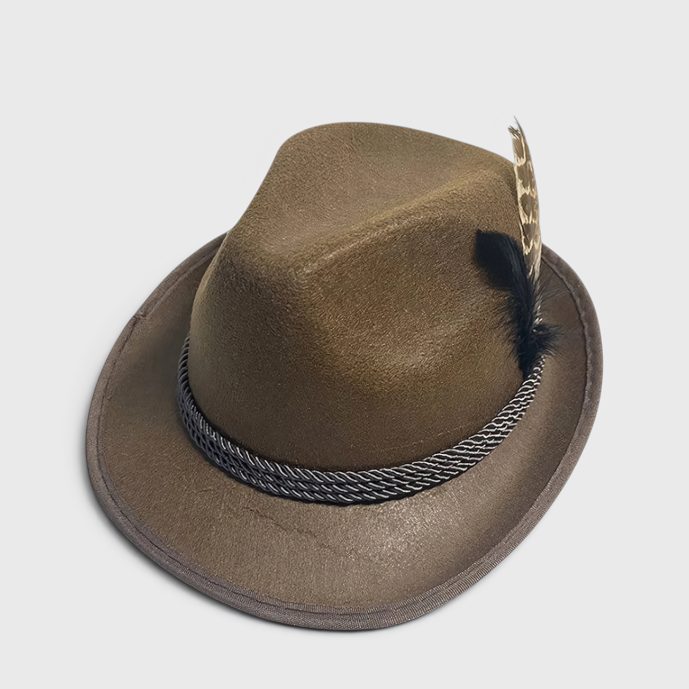 Gifts – Seasonal – Oktoberfest : Oktoberfestmuts Unisex, Traditioneel met Sierlijke Accent in Bruin van Steiner-boutique
