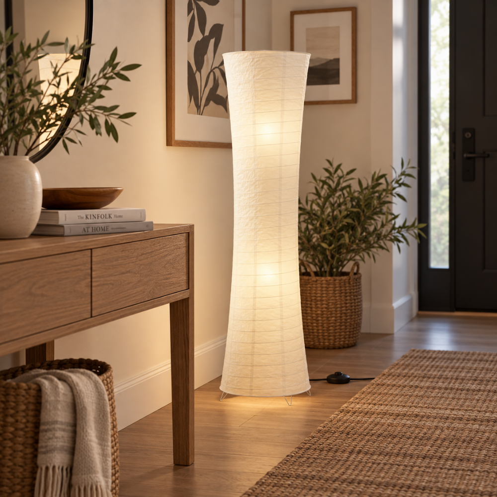 Sculpturale LED Vloerlamp – Warme Woonkamersfeer