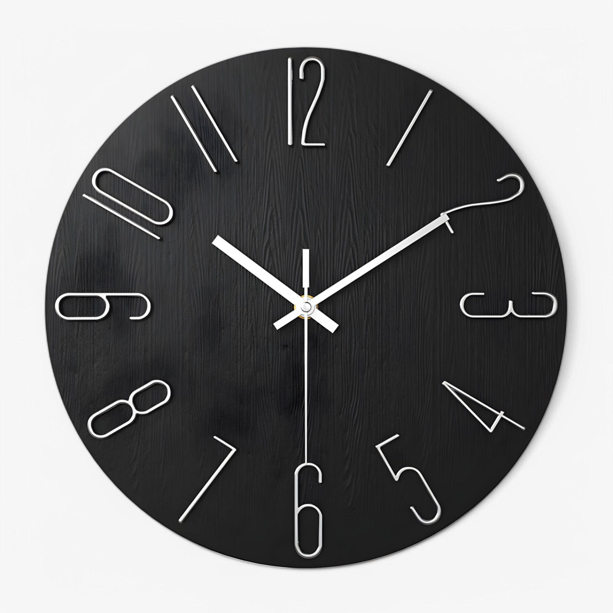 Wall Clocks : Wandklok Modern Stil Heren Design, Groot 60cm, Zwart Metaal in Nero van Pantinoshop