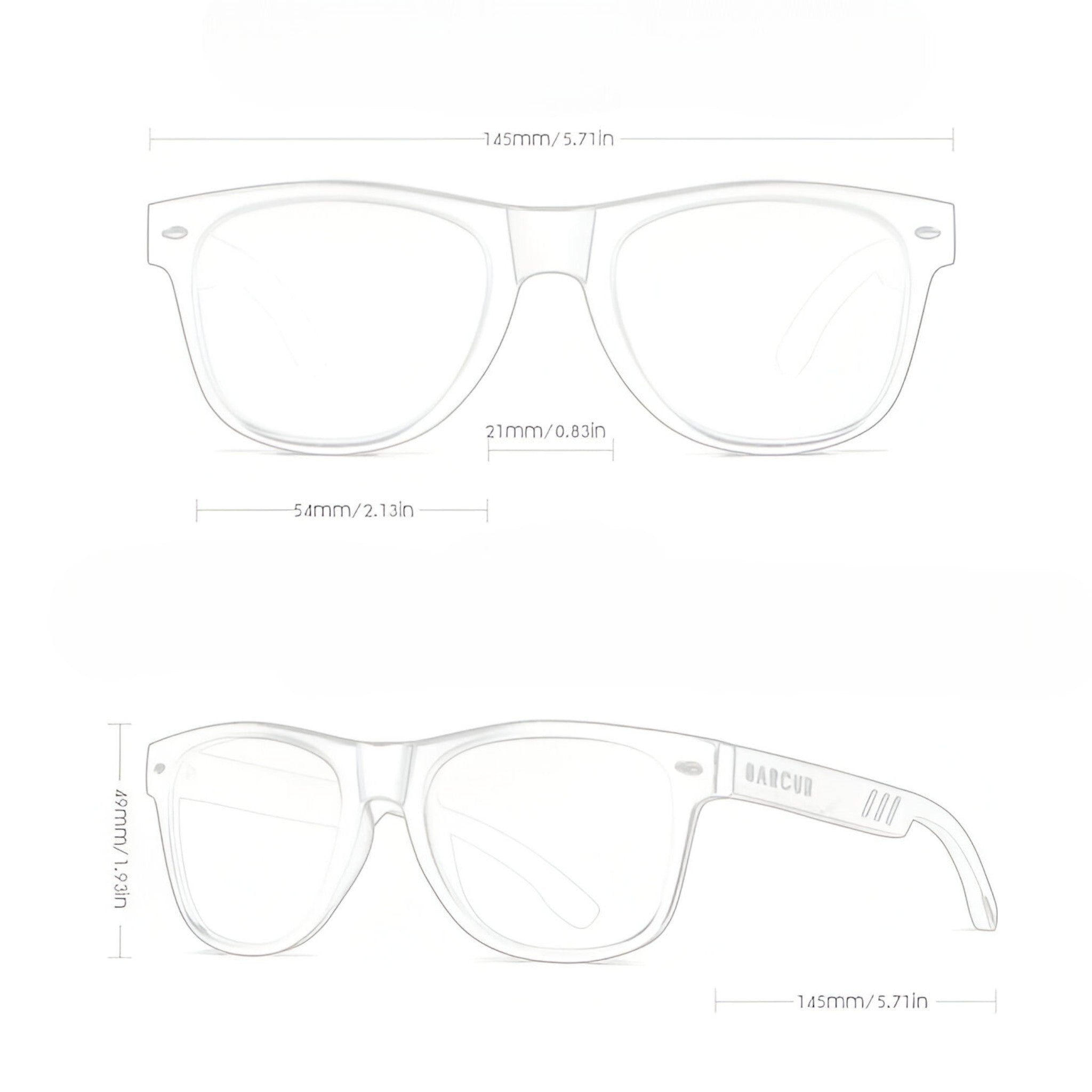 Sunglasses : Barcur, Klassieke Coole Houten Tempels Zonnebril, UV400 Gepolariseerde Zonnebril - Glanzend Zwart in van Pantino