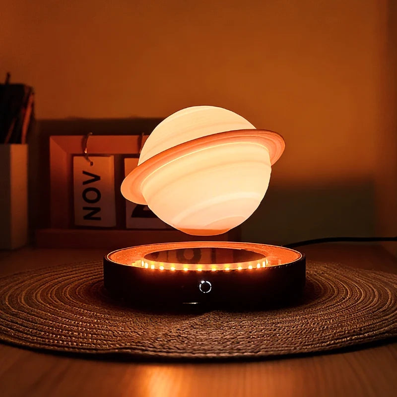 EtherealOrbit Zwevende Lamp – Magnetisch Zwevend Maan & Saturnus Licht