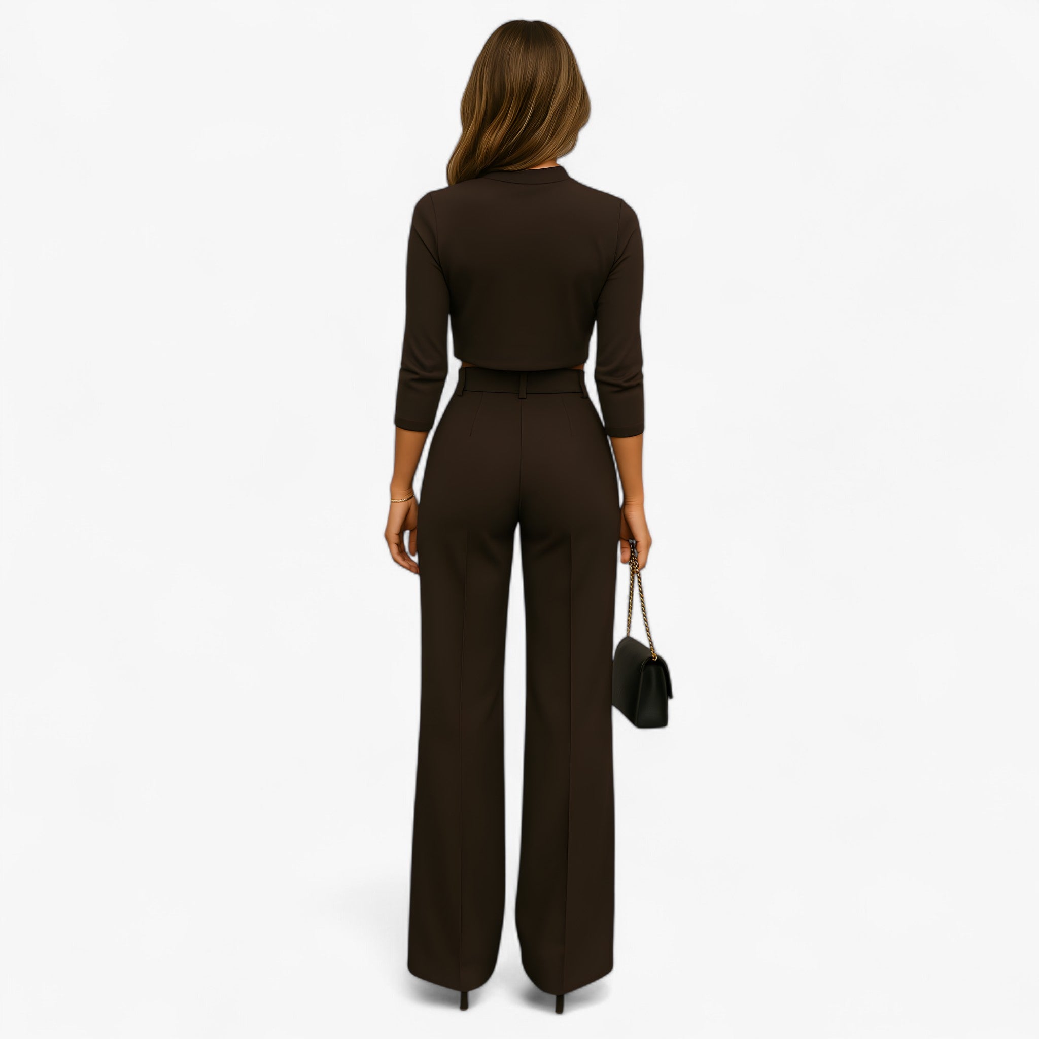Two-Piece Set : Tweedelige Set - Elegantie en Comfort in Één Stijlvolle Look - Khaki in van Pantino
