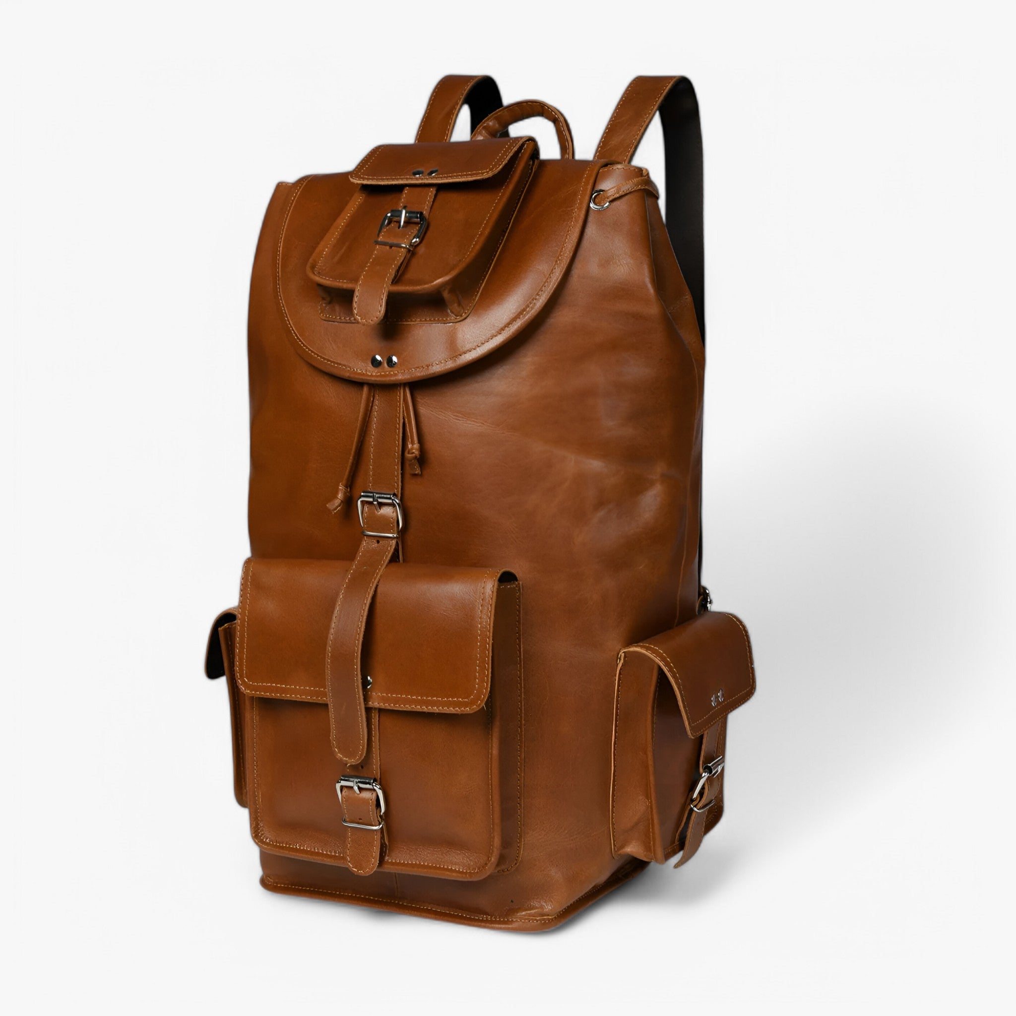 bags : Gelooide Leren Schoudertas Dames - Handgemaakt in van Pantino