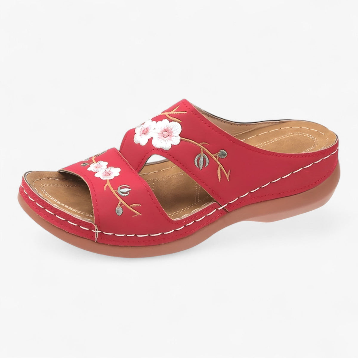 Comfortabele Dames Sandalen met Decoratieve Bloemen - Elegante en Lichte