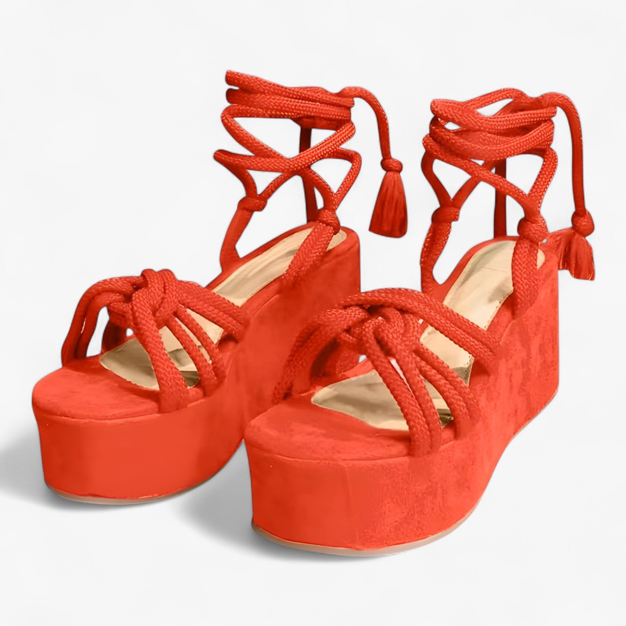 Zwarte Leren Dames Sandalen met Veters - Comfortabel en Elegant