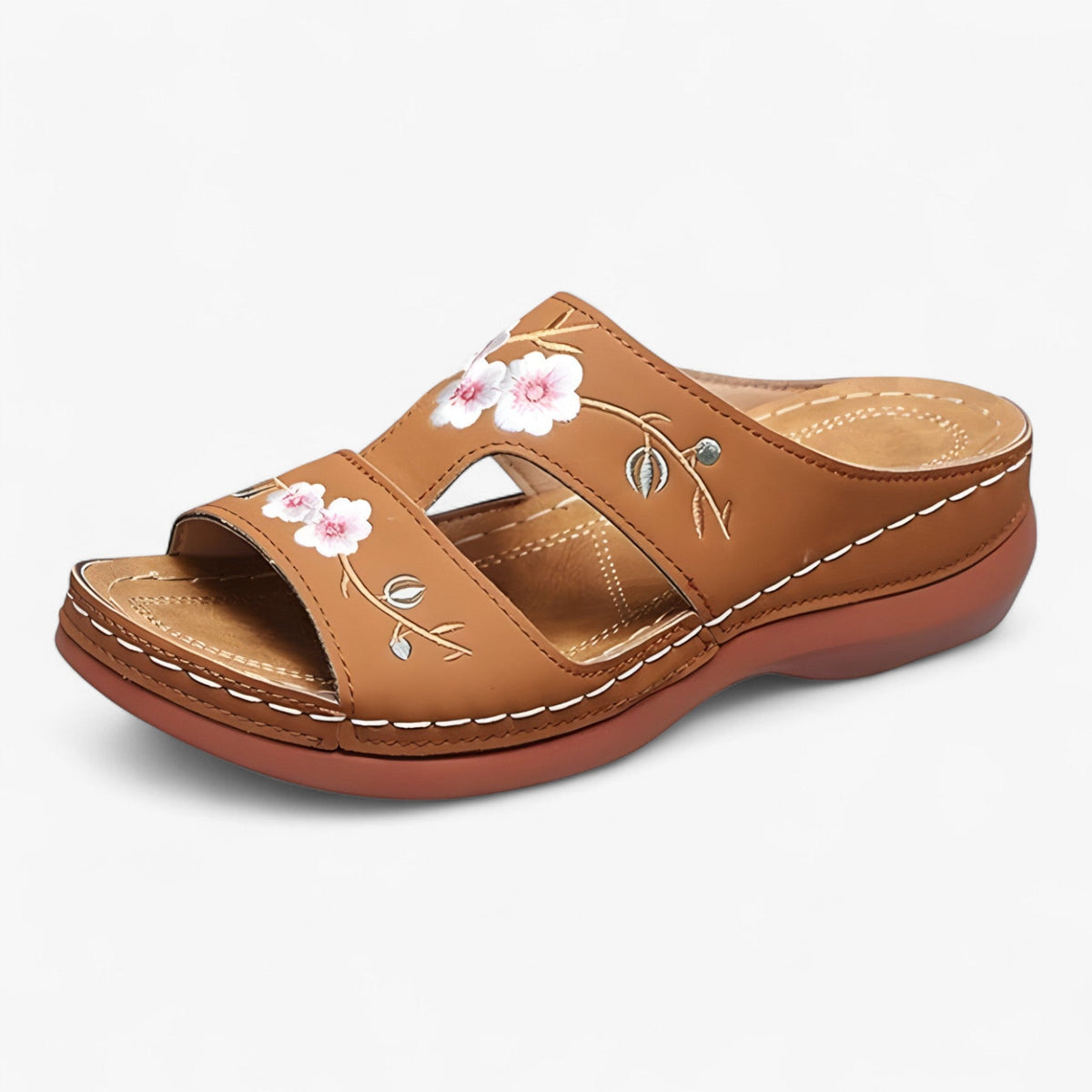 Comfortabele Dames Sandalen met Decoratieve Bloemen - Elegante en Lichte