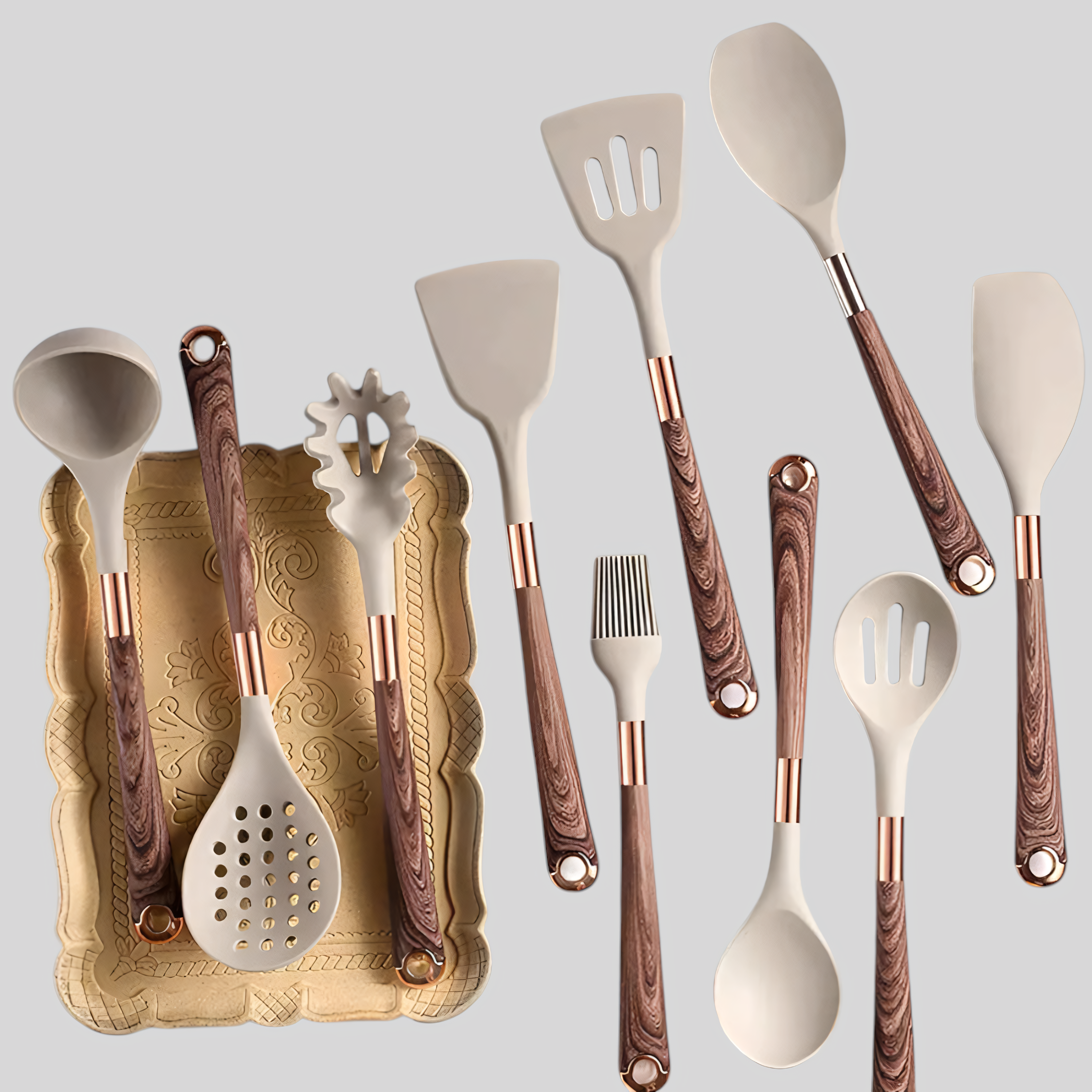 Cooking Utensils : Kookgerei Set Siliconen 10-Delig - Hittebestendig Ergonomisch Handvat Keuken in van Casa & Beyond