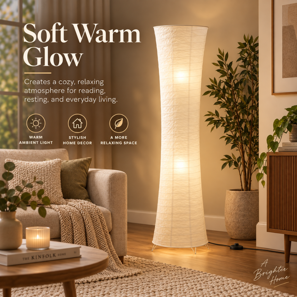 Sculpturale LED Vloerlamp – Warme Woonkamersfeer