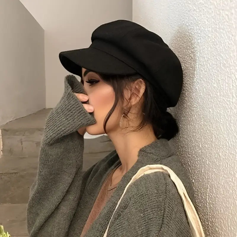 Beret : Baret Muts Dames Zwart - Comfortabel Stijlvol Winter - Wol in van Pantino