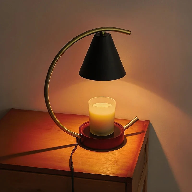 Moonveil Wasbrander Lamp – Elegante Kaars & Wasmelt Warmer