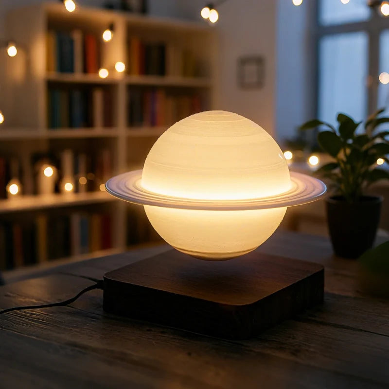 EtherealOrbit Zwevende Lamp – Magnetisch Zwevend Maan & Saturnus Licht