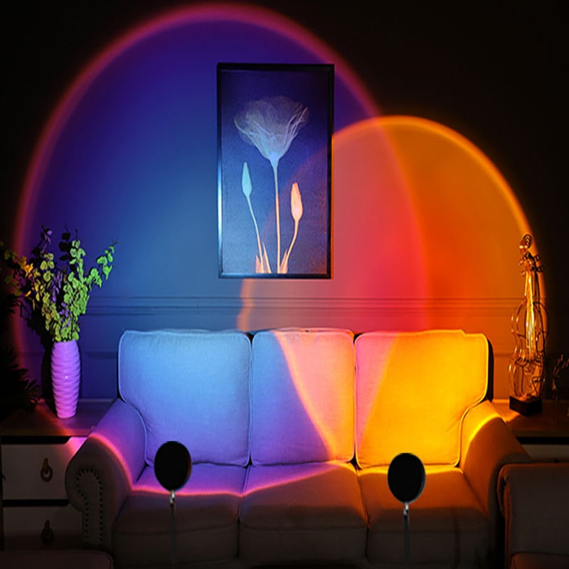 Zonsondergang Projectielamp – Regenboog Prisma Sfeerlicht