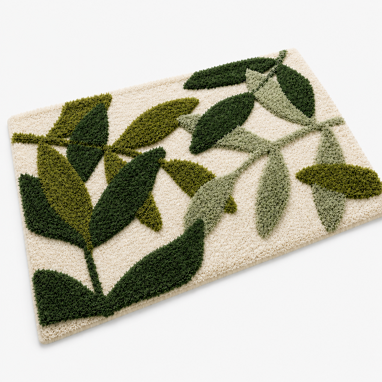 home & garden : Absorberende Badkamermat met Bladerpatroon in van Pantino