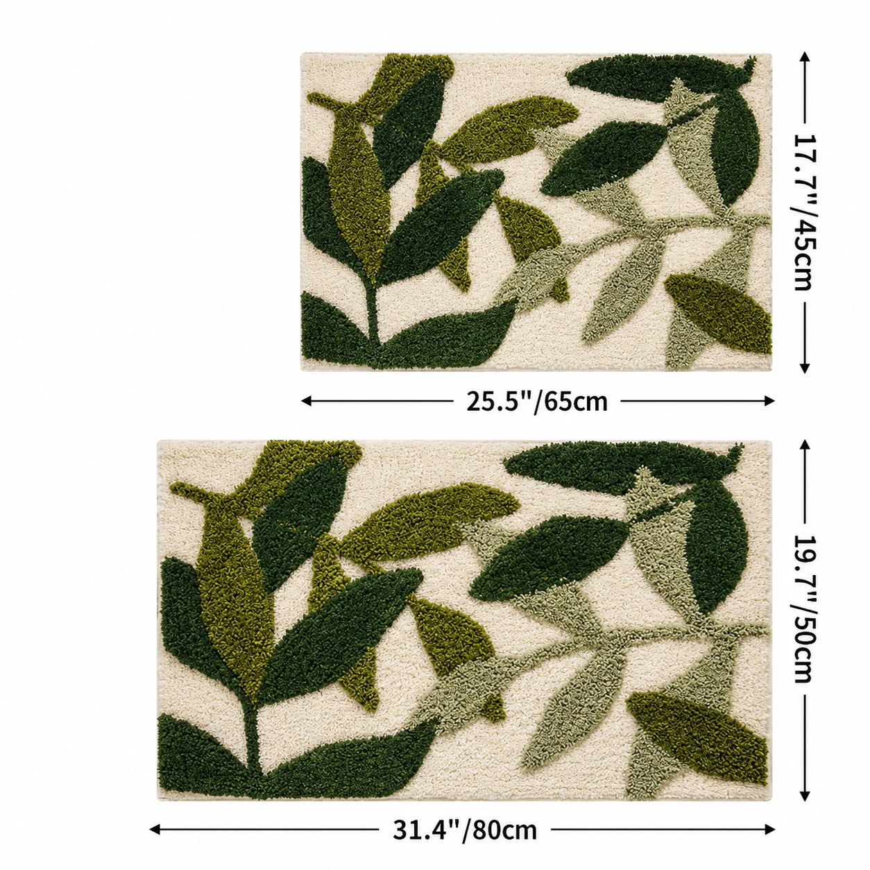 home & garden : Absorberende Badkamermat met Bladerpatroon in van Pantino