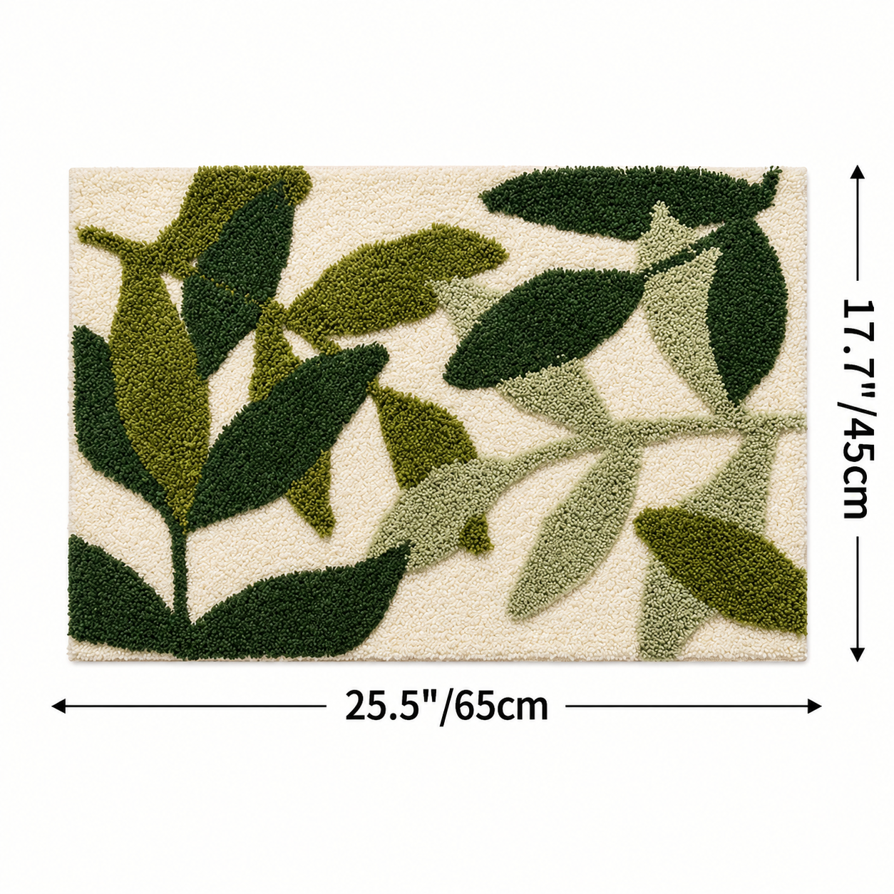 home & garden : Absorberende Badkamermat met Bladerpatroon in 45*65cm van Pantino