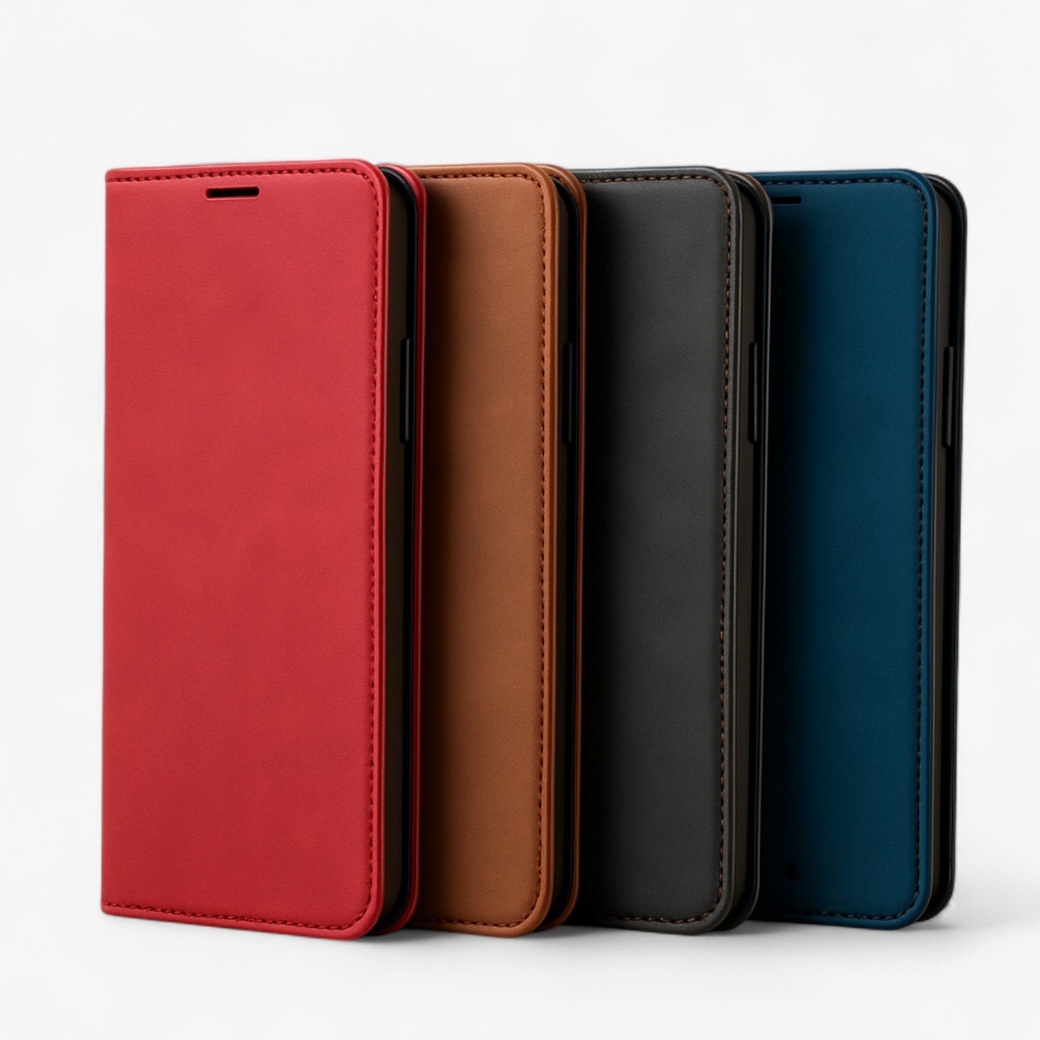 Phone Case : Magnetische Leren Hoes - Elegante Uitstraling, Gegarandeerde Bescherming - Zwart in van Pantino