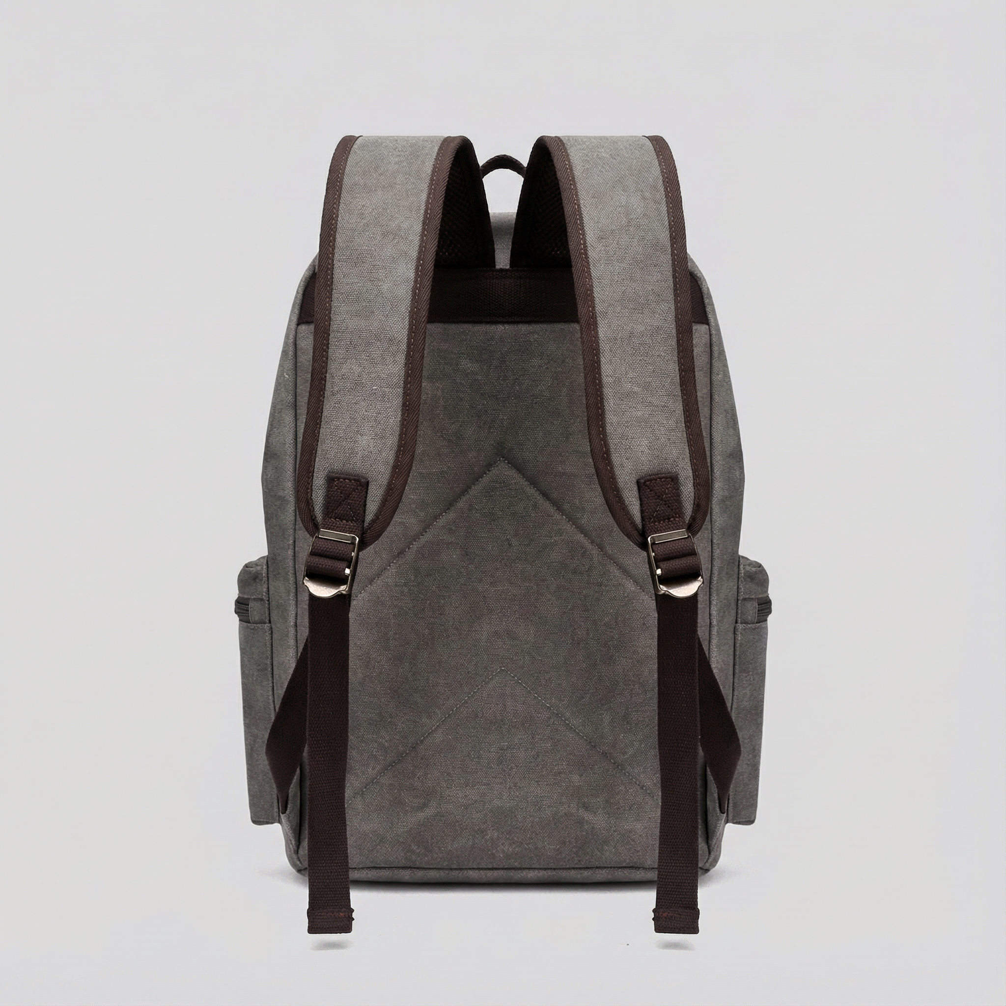 bags : Rugzak Grijs - RetroRider Laptoprugzak van Canvas en Leer in van Pantino