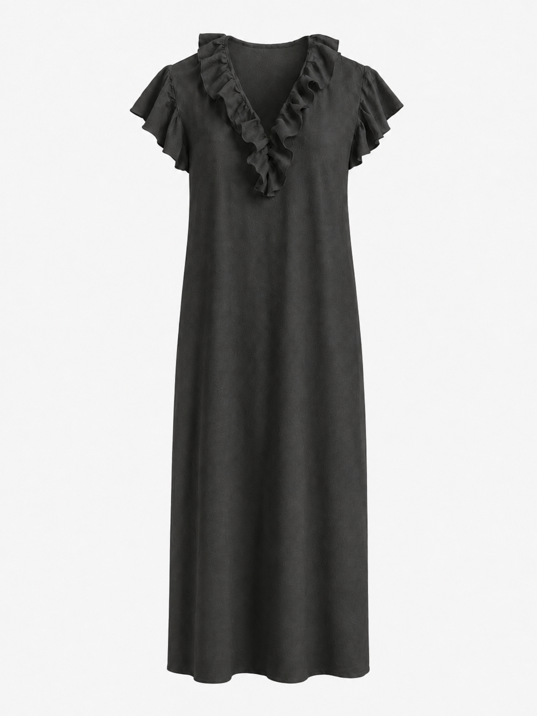 Dames Jurken : Boho Dames Maxi Jurk – Losvallende Jurk met V-hals, Zakken en Korte Mouwen in van Pantinoshop