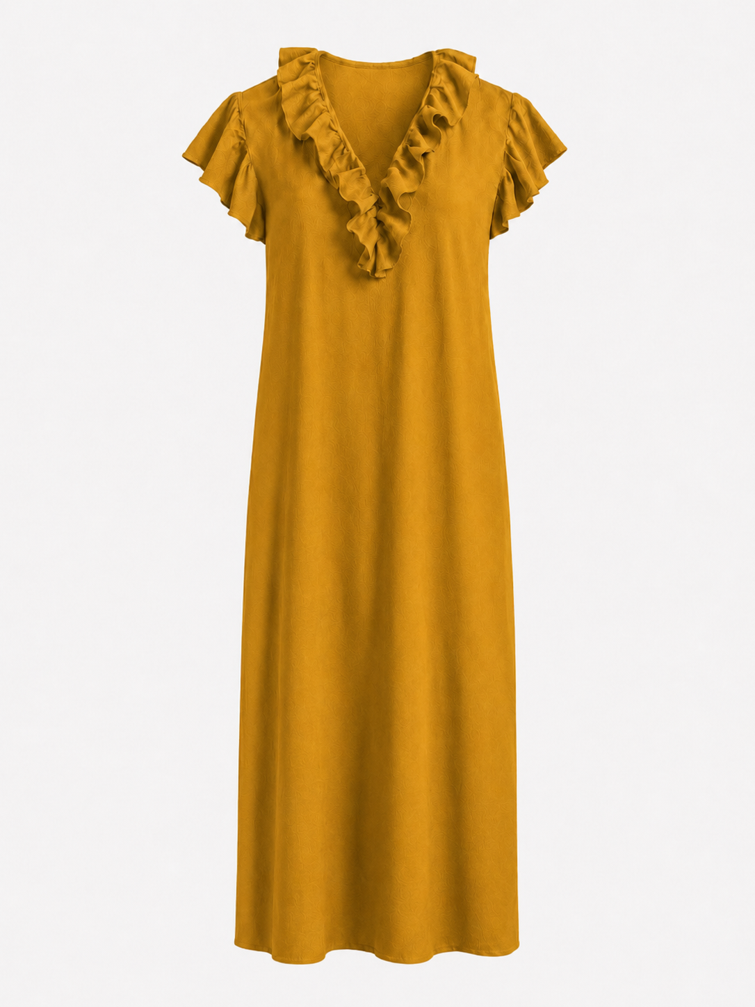 Dames Jurken : Boho Dames Maxi Jurk – Losvallende Jurk met V-hals, Zakken en Korte Mouwen in van Pantinoshop