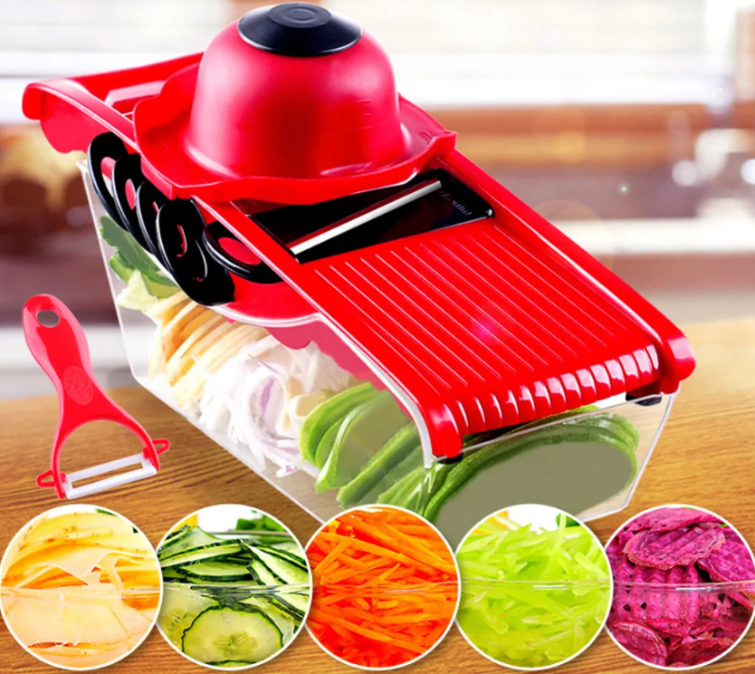 gadgets : VegMaster - 6-in-1 Multi-Functionele Groentesnijder in van Pantino