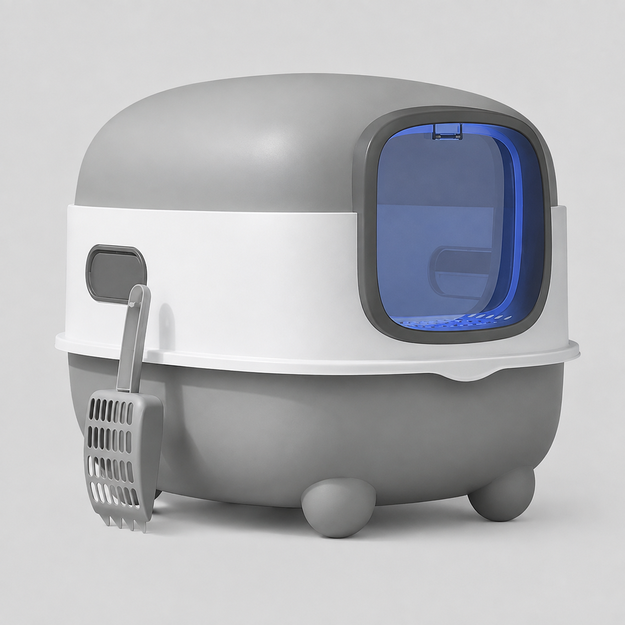 Gesloten Kattenbak XXL met Schep – Kunststof Katten Toilet voor Binnen