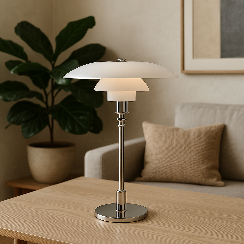 Moderne Deense Design Tafellamp - Gelaagde Kap, LED