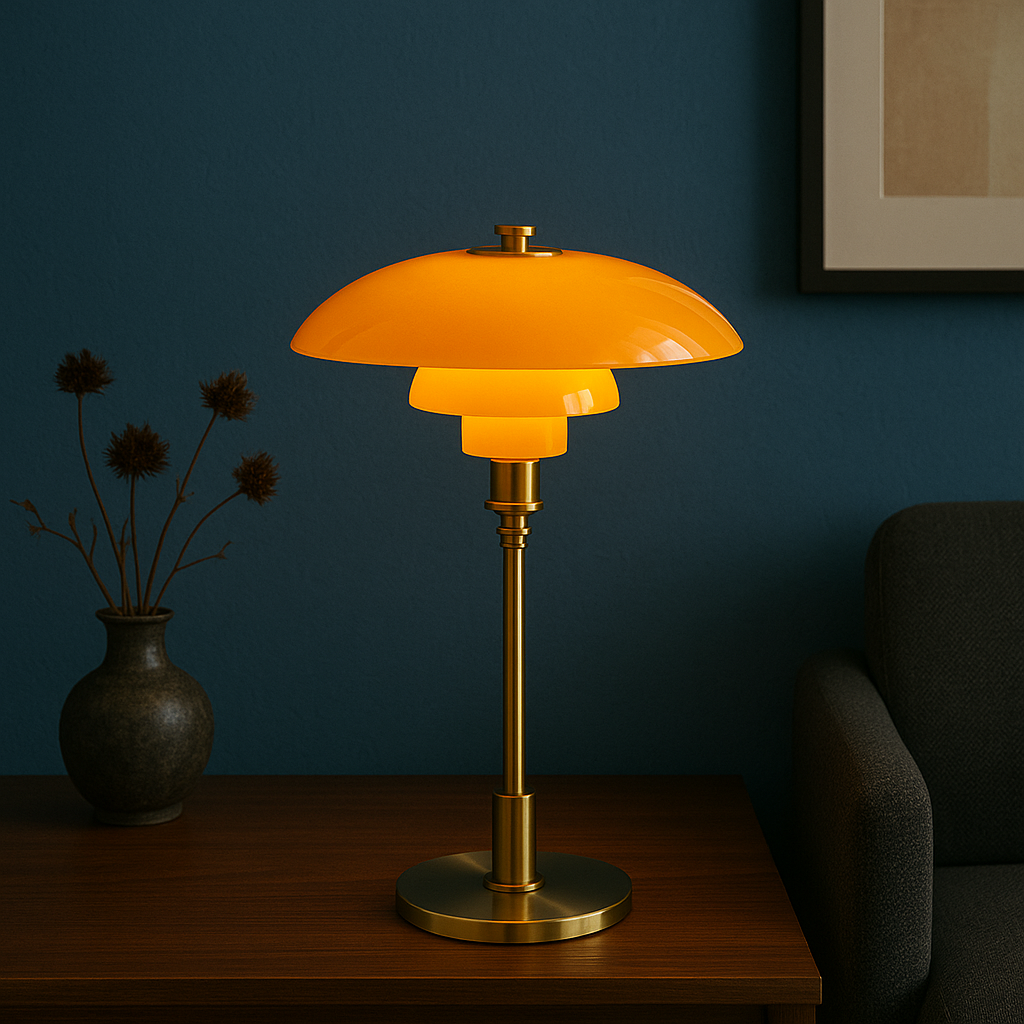 Moderne Deense Design Tafellamp - Gelaagde Kap, LED