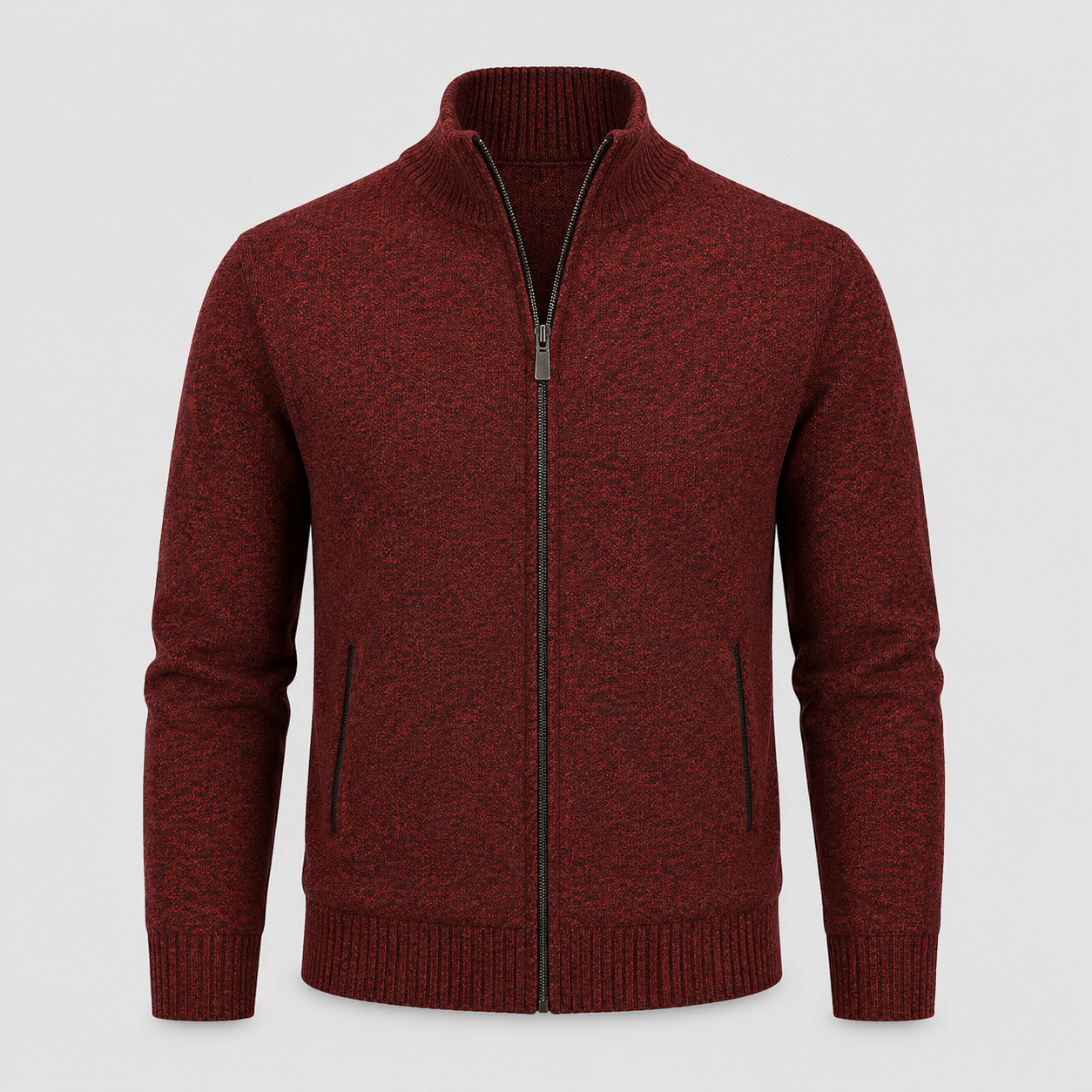 Luca Moretti | Premium Gebreid Jack met Rits voor Heren