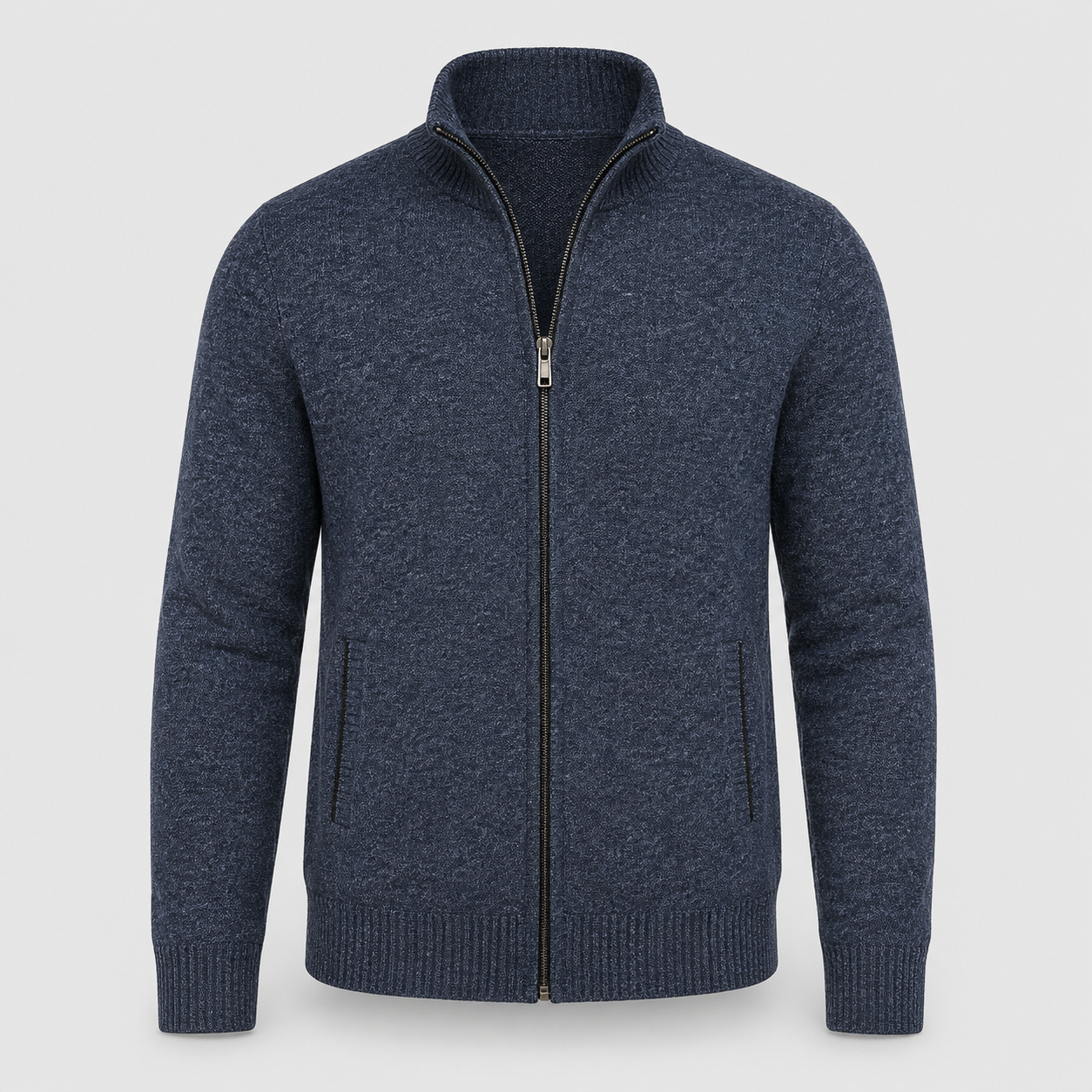 Luca Moretti | Premium Gebreid Jack met Rits voor Heren
