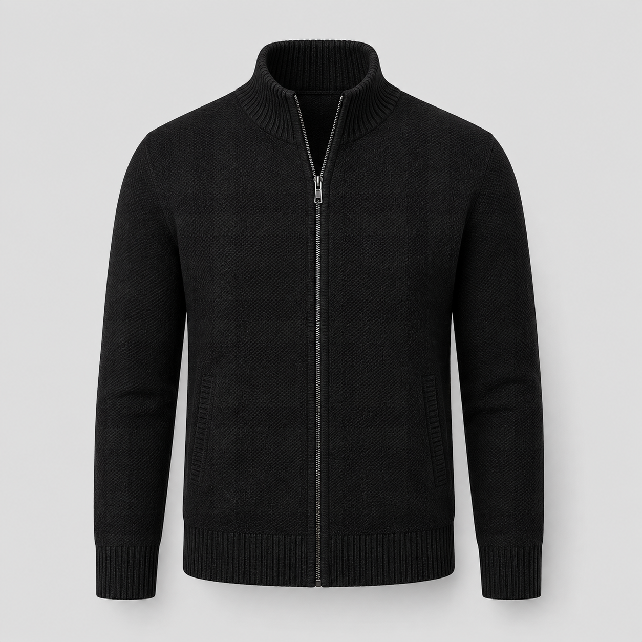 Luca Moretti | Premium Gebreid Jack met Rits voor Heren