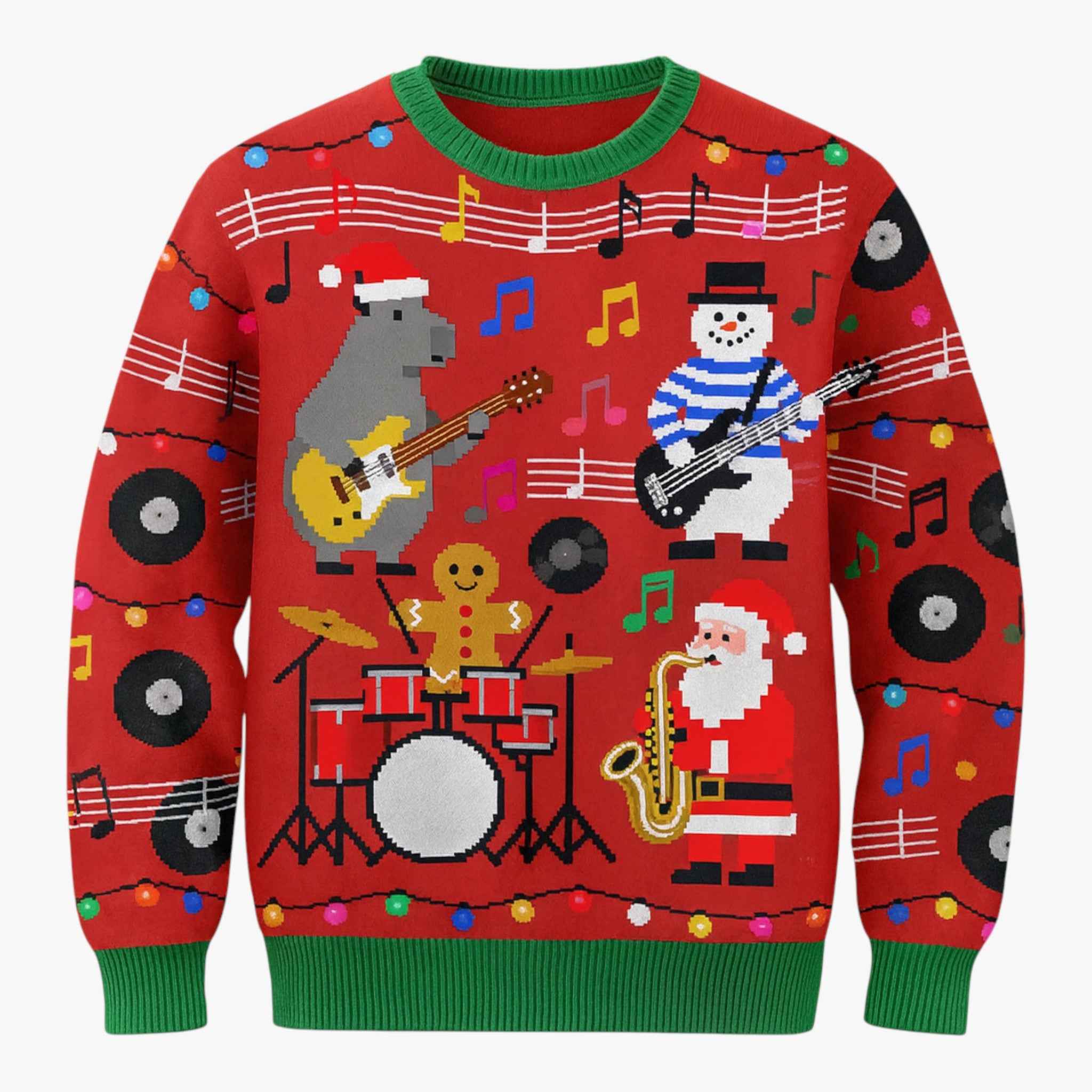 Sweaters: Truien : Foute Kersttrui Heren met Dierenontwerp in Ontwerp 2 van Pantino