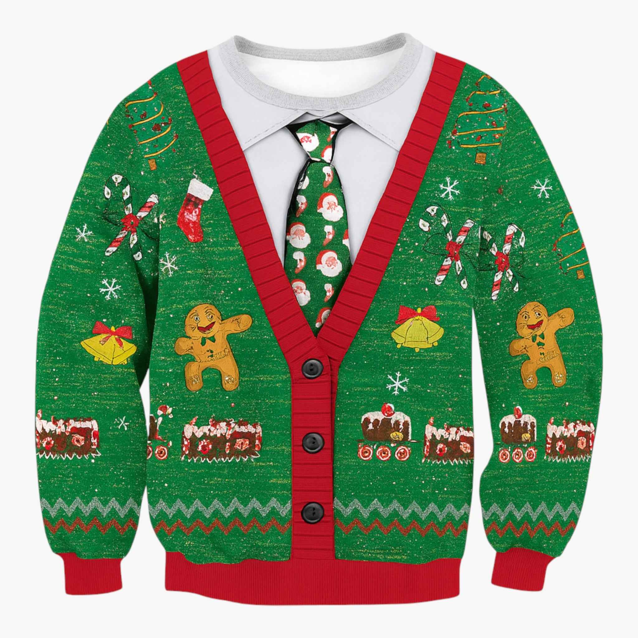 Sweaters : Heren Foute Kersttrui met Rendierprint in Trui 4 van Pantino