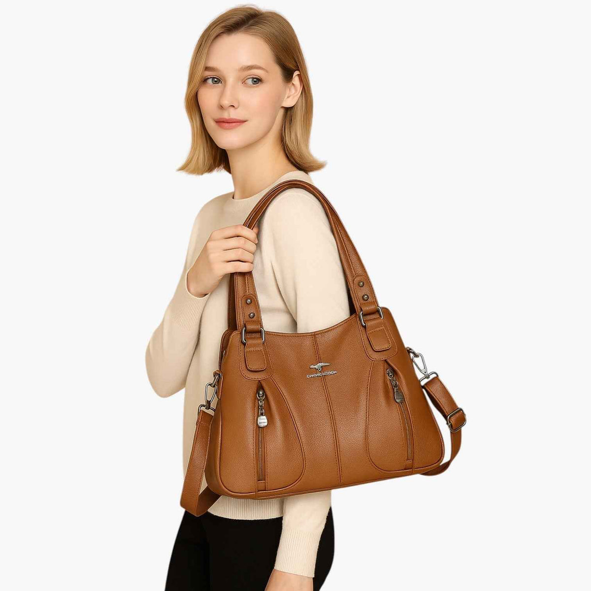 Bags : Dagelijkse elegantie - De leren schoudertas die elke look verrijkt Dames in van Pantinoshop
