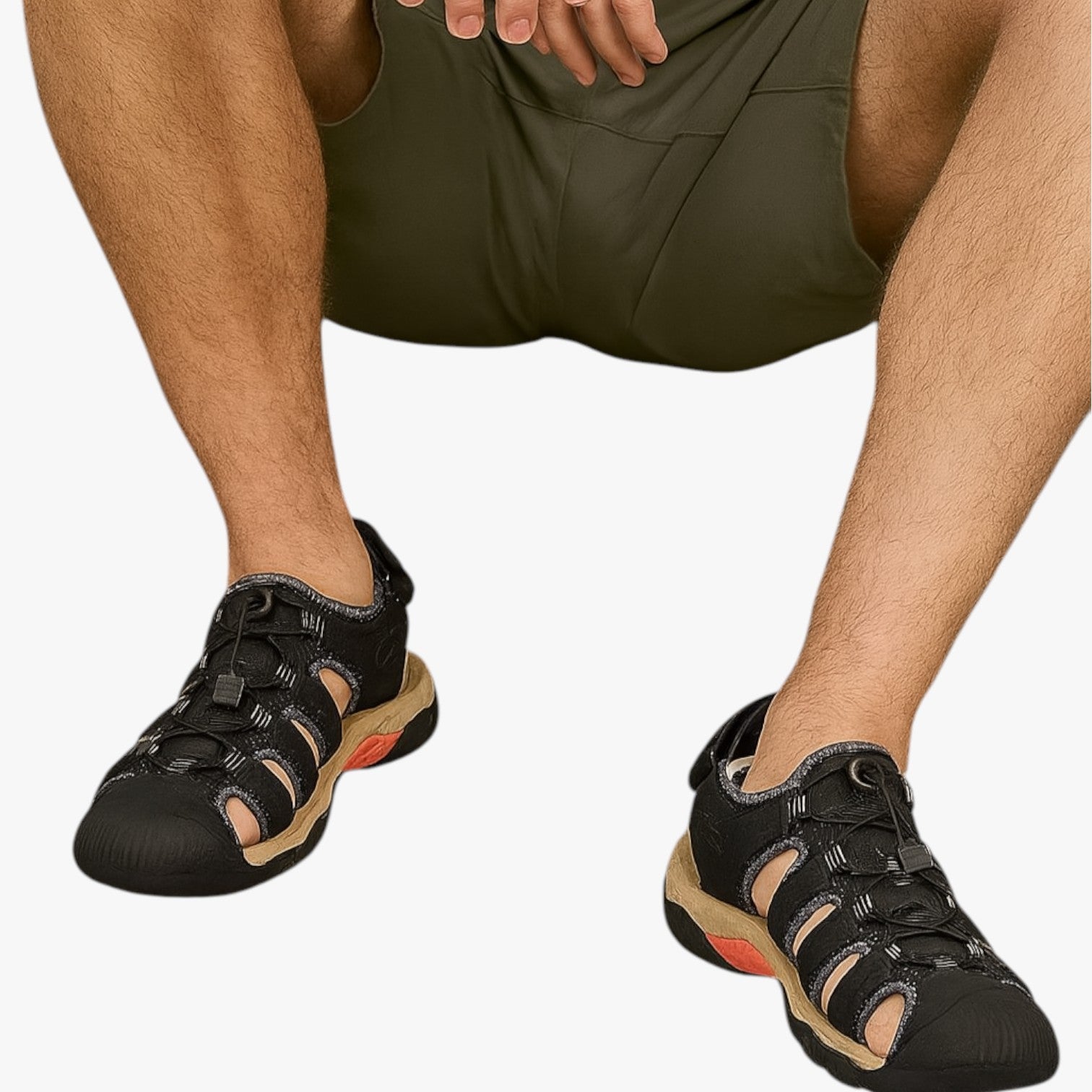 Sandals : Gesloten Heren Trekkingsandalen, Beschermend en Comfortabel voor Paden en Outdoor in van Pantinoshop