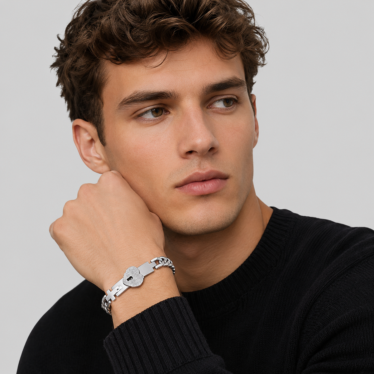 Bracelets : Koppelarmband Roestvrij Staal Slot & Sleutel | Voor Hem en Haar in van Thomler