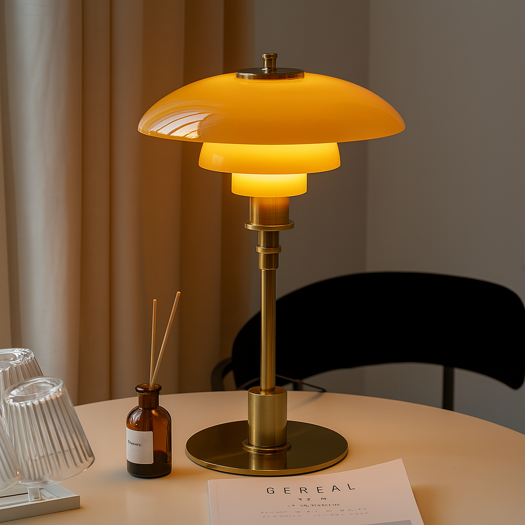 Moderne Deense Design Tafellamp - Gelaagde Kap, LED