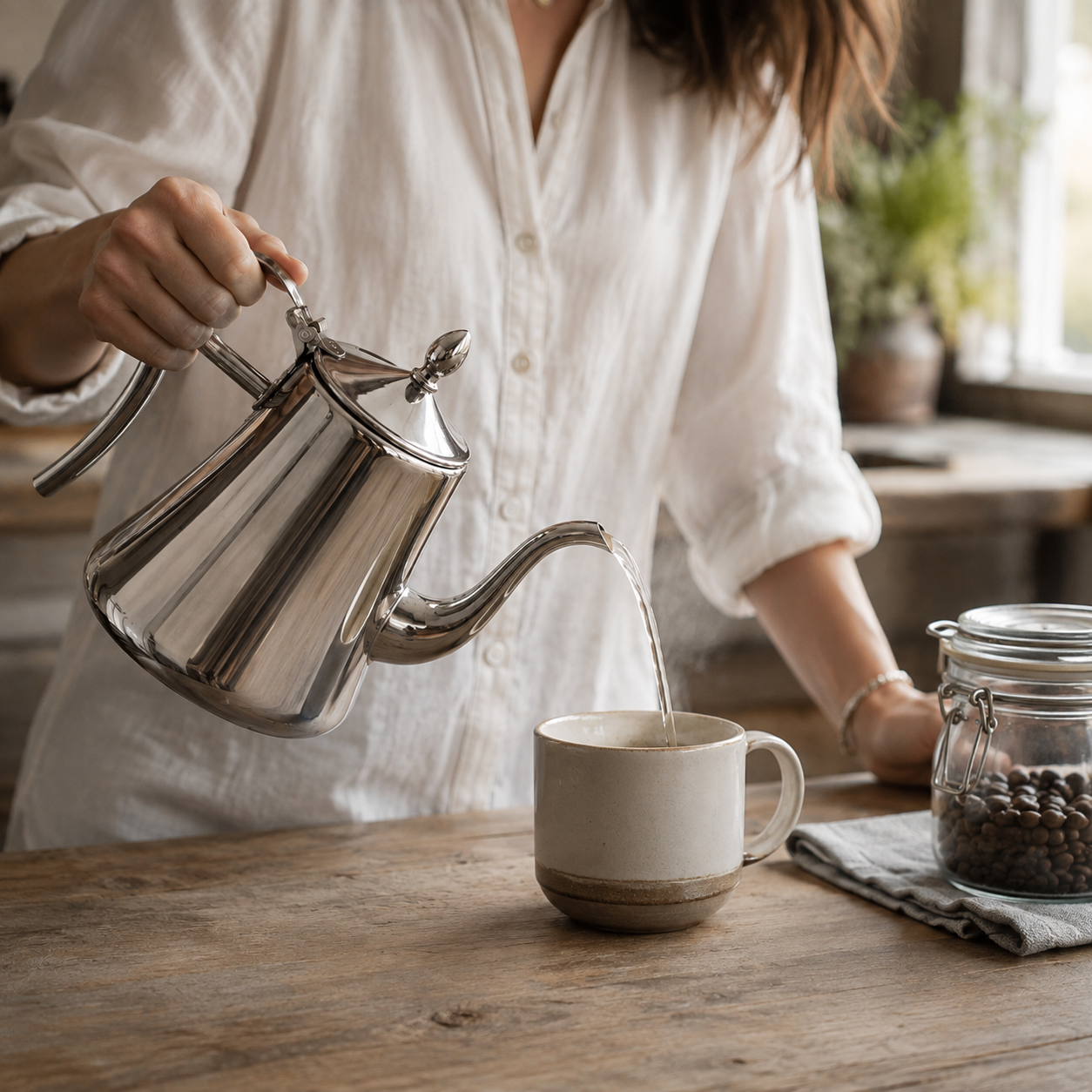 Kitchen : Waterkoker Inductie - Snelkokend, Geïntegreerd Filter, Goud Zilver in van Vivia Home