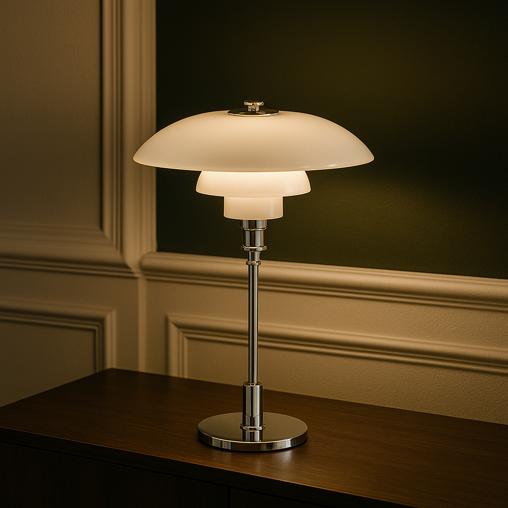 Moderne Deense Design Tafellamp - Gelaagde Kap, LED