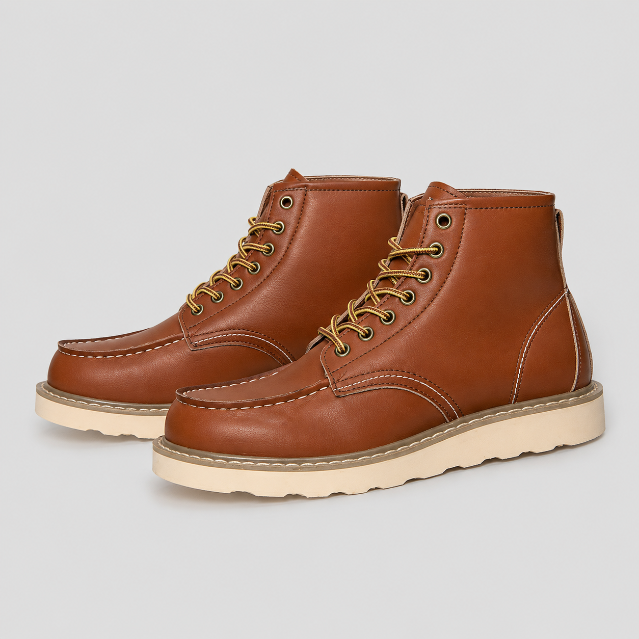 AS - Mens - Boots : Heren Veterlaarzen - Retro Stijl, Comfortabel, Duurzaam in Kaki van KleefMode